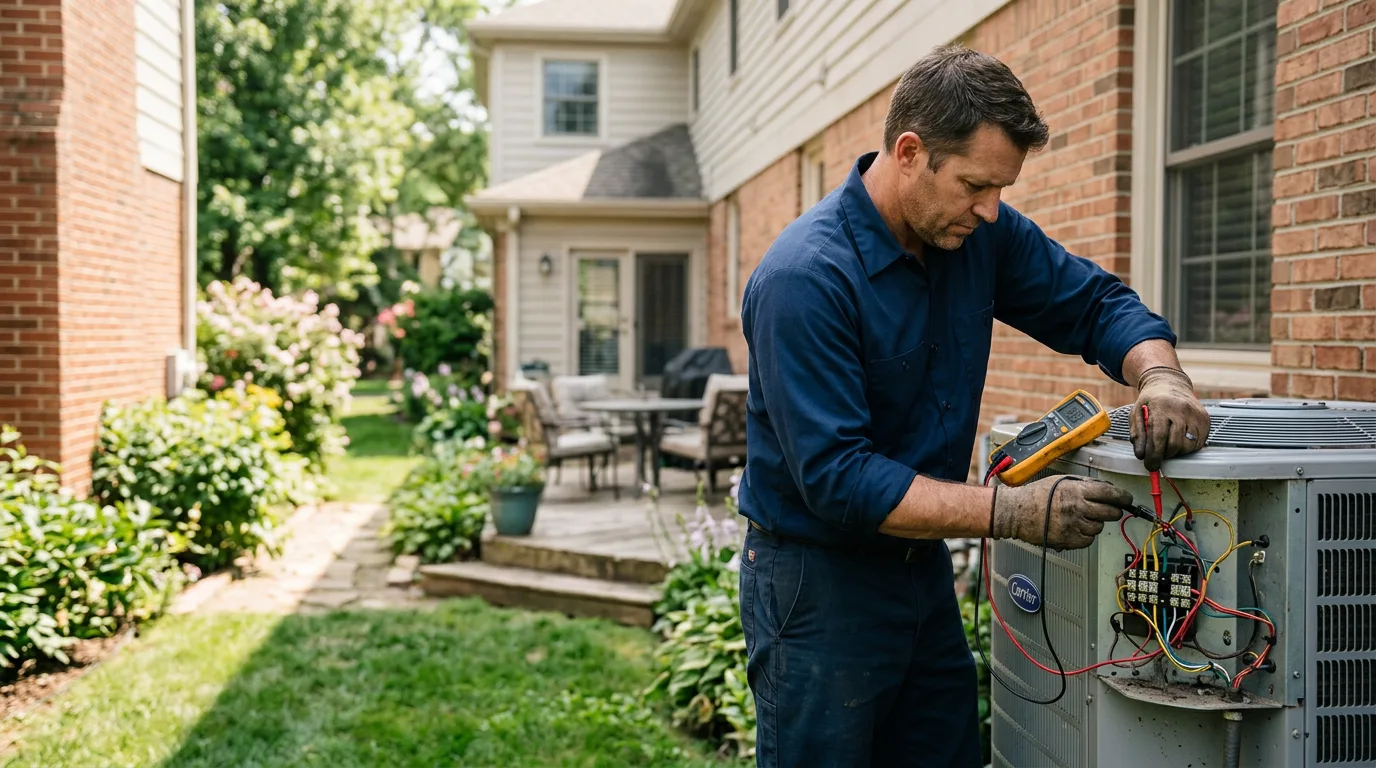 HVAC technician working near Brentwood, CA